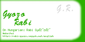 gyozo rabi business card